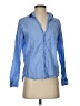 Grayson 100% Cotton Blue Long Sleeve Blouse Size XS (1) - photo 1