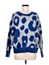 Aqua Animal Print Blue Pullover Sweater Size M - photo 1