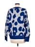 Aqua Animal Print Blue Pullover Sweater Size M - photo 2