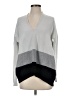 White House Black Market Color Block Gray Pullover Sweater Size S - photo 1