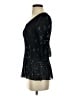First Choice 100% Polyester Black 3/4 Sleeve Top Size S (estimated) - photo 5