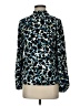 Zara Animal Print Blue Long Sleeve Blouse Size XS - photo 1