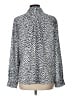 J.Crew Factory Store 100% Polyester Polka Dots Silver Long Sleeve Blouse Size L - photo 2