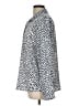 J.Crew Factory Store 100% Polyester Polka Dots Silver Long Sleeve Blouse Size L - photo 5