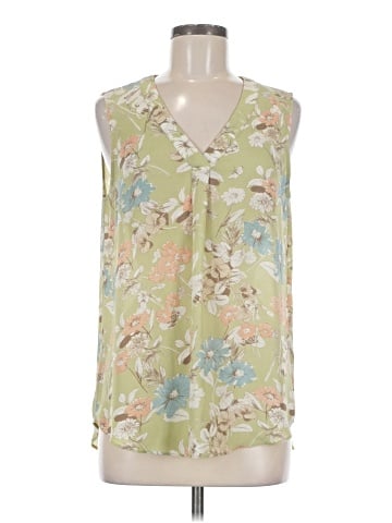 Rose + Olive Sleeveless Blouse (view 1)