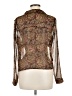 T Tahari 100% Polyester Paisley Brown Long Sleeve Blouse Size M - photo 2