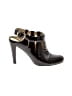 Due Farina 100% Leather Black Heels Size 8 - photo 1