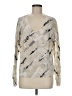 Nic + Zoe Print Silver Pullover Sweater Size M - photo 1