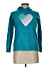 Bcg Hearts Teal Pullover Hoodie Size 12 - 14 - photo 1