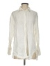 Zara Ivory Long Sleeve Button-Down Shirt Size S - photo 1