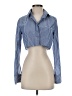 Zara Stripes Blue Long Sleeve Blouse Size XS - photo 1