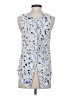 Monday Fun 100% Cotton Blue Sleeveless Blouse Size S - photo 2