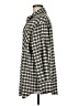 Topshop Checkered-gingham Gray Long Sleeve Button-Down Shirt Size 8 - photo 5