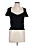 OAK + FORT Black Short Sleeve Top Size L - photo 1