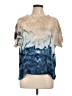 RIVER + SKY 100% Ecovero Tie-dye Blue Short Sleeve Blouse Size M - photo 1