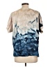 RIVER + SKY 100% Ecovero Tie-dye Blue Short Sleeve Blouse Size M - photo 2