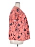 Unbranded 100% Polyester Floral Orange Short Sleeve Blouse Size 1X - photo 4