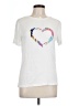 Assorted Brands Hearts White Short Sleeve T-Shirt Size L - photo 1