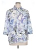 Coldwater Creek Print Blue 3/4 Sleeve Button-Down Shirt Size 1X - photo 1