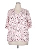 Unbranded 100% Polyester White Short Sleeve Blouse Size 3XL - photo 1