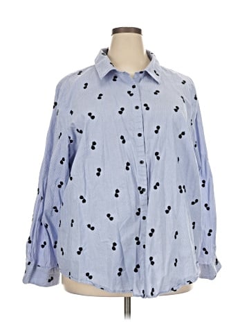 Karl Lagerfeld Paris Long Sleeve Blouse (view 1)