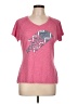 The North Face Houndstooth Pink Active T-Shirt Size L - photo 1