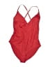 Fabletics Solid Red One Piece Swimsuit Size L - photo 1