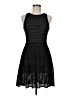 BCBGMAXAZRIA Stripes Black Cocktail Dress Size M - photo 1