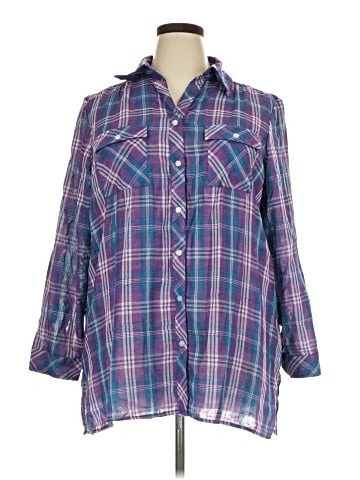 Great Northwest Indigo 3/4 Sleeve Button-Down Shirt (view 1)