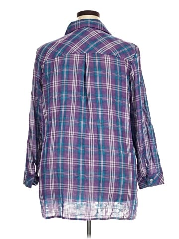 Great Northwest Indigo 3/4 Sleeve Button-Down Shirt (view 2)