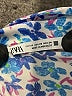 Zara Floral Blue Long Sleeve Blouse Size XS - photo 7
