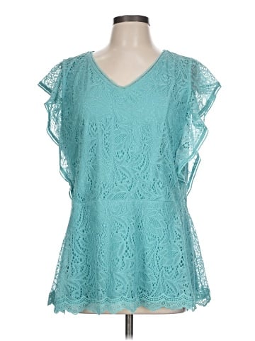 Isaac Mizrahi LIVE! Short Sleeve Blouse (view 1)