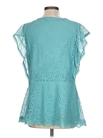 Isaac Mizrahi LIVE! Short Sleeve Blouse (view 2)