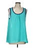 Willi Smith 100% Polyester Teal Sleeveless Blouse Size L - photo 1