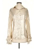 Maeve 100% Polyester Metallic Ivory Long Sleeve Blouse Size S - photo 1