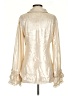 Maeve 100% Polyester Metallic Ivory Long Sleeve Blouse Size S - photo 2