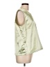 Blair 100% Polyester Metallic Green Sleeveless Blouse Size L - photo 4