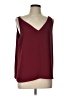 Express 100% Polyester Burgundy Sleeveless Blouse Size L - photo 1