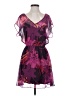 Express 100% Polyester Print Purple Cocktail Dress Size S - photo 1