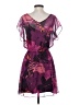 Express 100% Polyester Print Purple Cocktail Dress Size S - photo 2