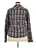 Black 100% Cotton Plaid Gray Long Sleeve Button-Down Shirt Size XXL - photo 2