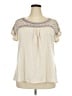 Assorted Brands Ivory Short Sleeve Blouse Size 2X - photo 1