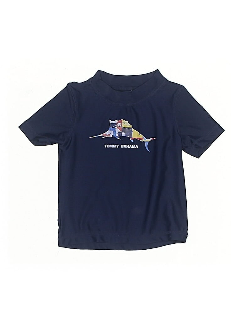 Pre-owned Tommy Bahama Kids' Short Sleeve T-shirt In Blue