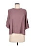 Lush 100% Polyester Burgundy 3/4 Sleeve Top Size M - photo 1