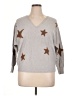 Aaeda Stars Gray Pullover Sweater Size XL - photo 1