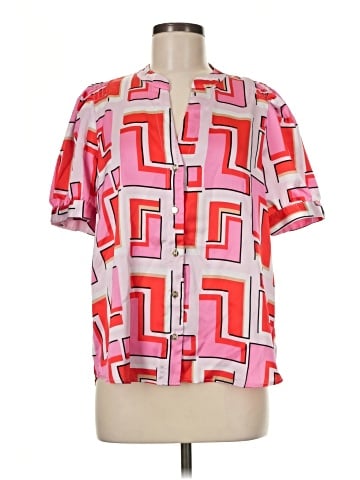 Karl Lagerfeld Paris Short Sleeve Blouse (view 1)