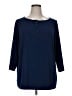 Joan Rivers Blue 3/4 Sleeve Top Size XL - photo 1