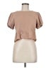 Urban Romantics 100% Rayon Tan Short Sleeve Top Size M - photo 1