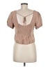 Urban Romantics 100% Rayon Tan Short Sleeve Top Size M - photo 2