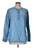 Athleta 100% Tencel Blue Long Sleeve Blouse Size 12 - photo 1